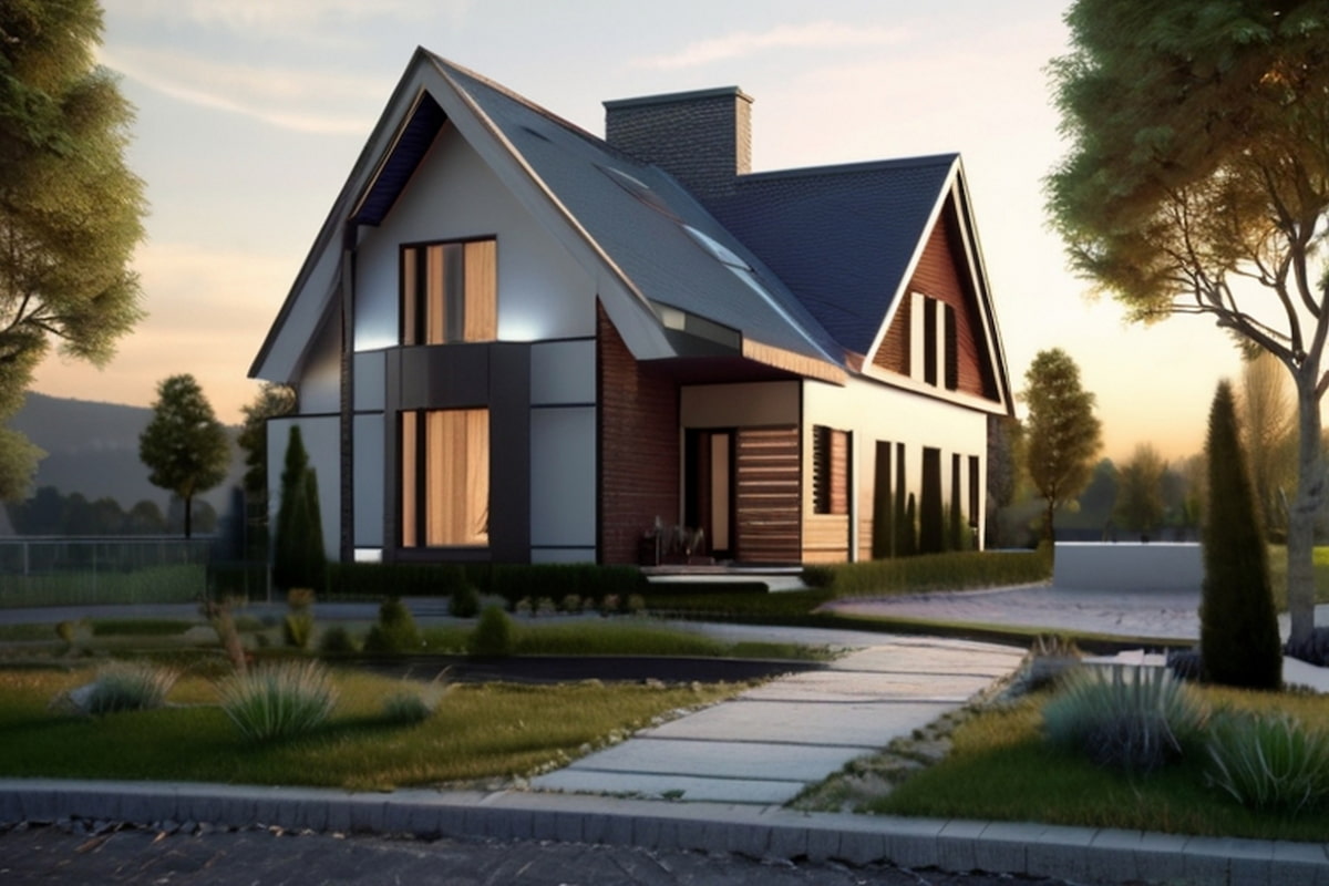 Fasad Rumah Scandinavian Minimalis